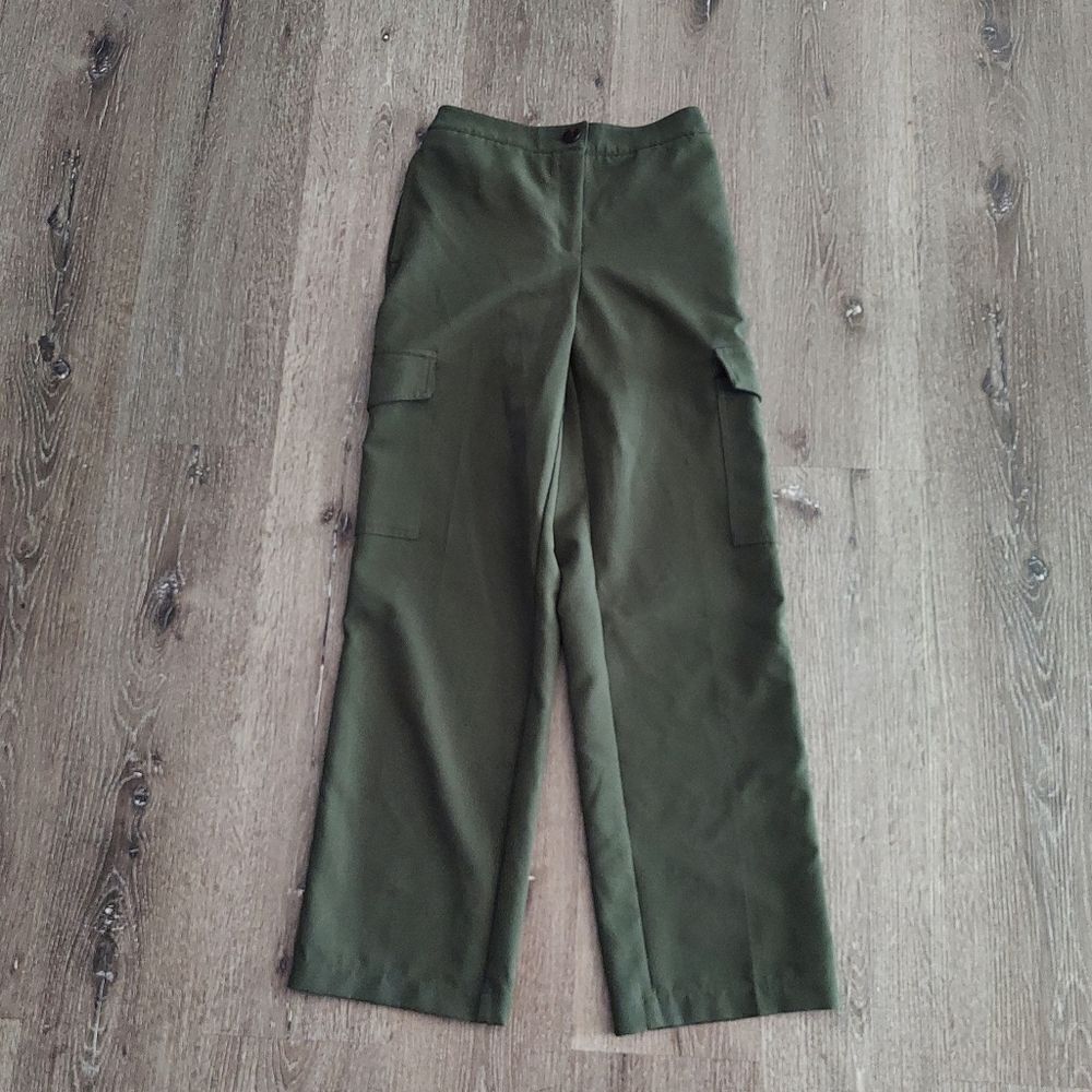 RACHEL ZOE Women's Size XS Cargo Utility Flowy Straight Leg Trouser Pants